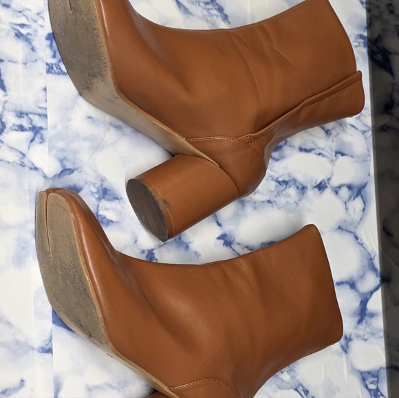 Boots Split Toe High Heel Women Boots Leather Women Shoes - Picture 8 of 11